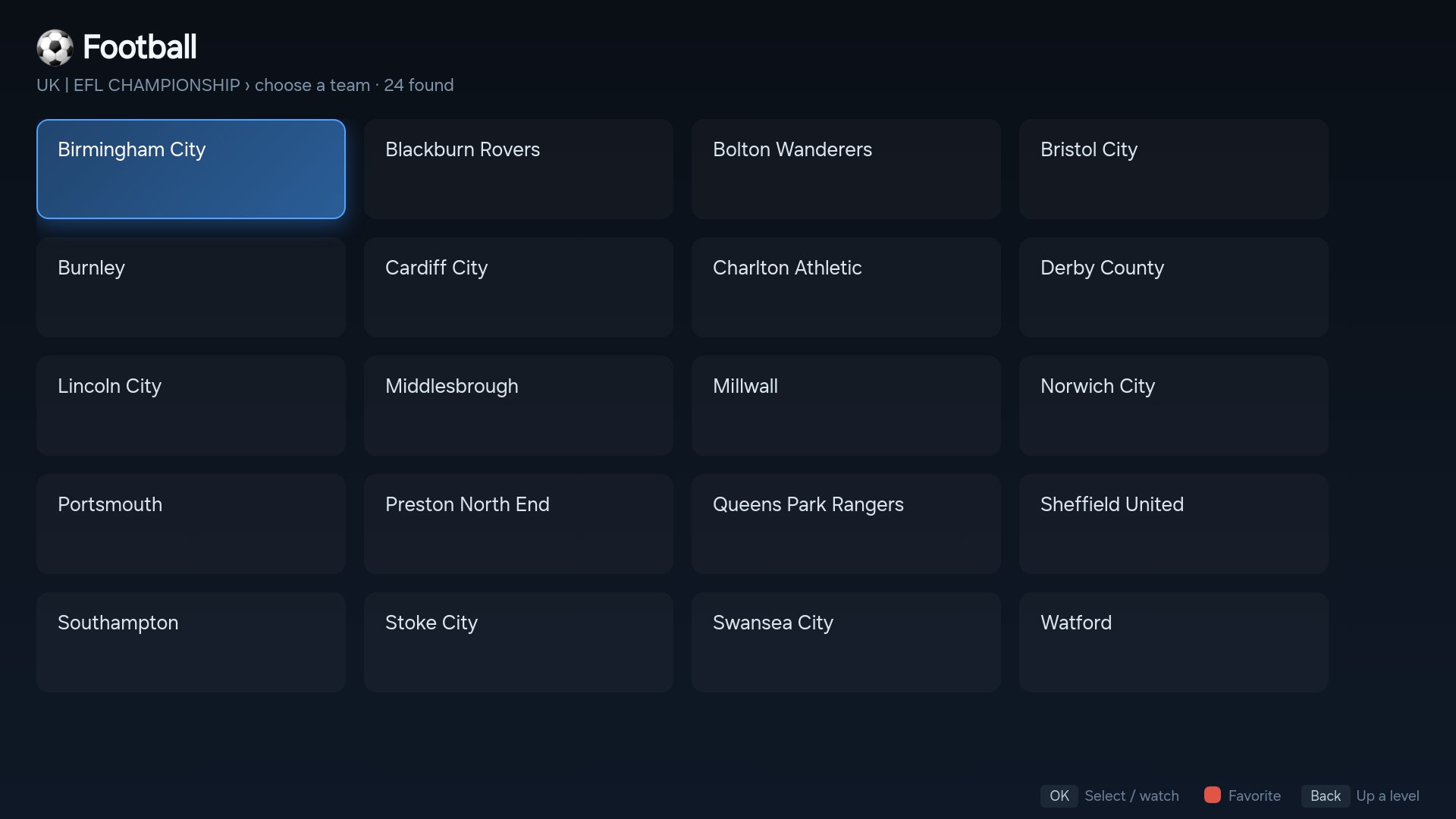 Football team picker